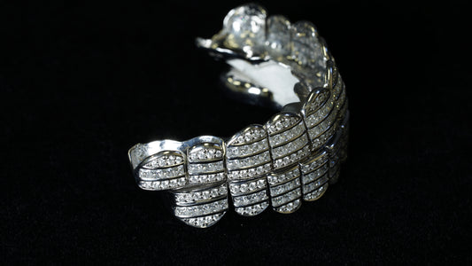 Moissanite Princess Cut 925 Silver Diamond Grillz