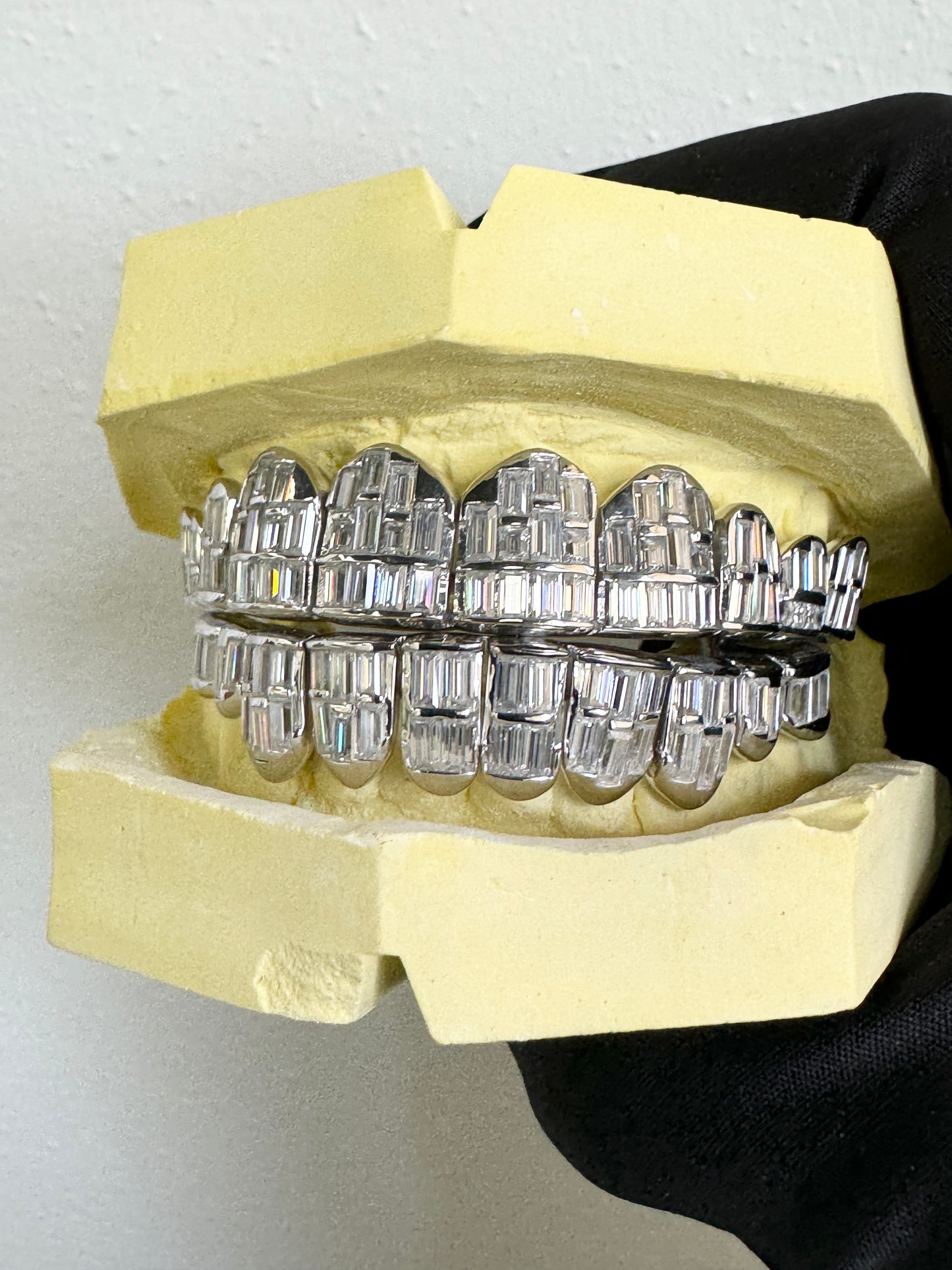 Moissanite Baguette 925 Silver Diamond Grillz