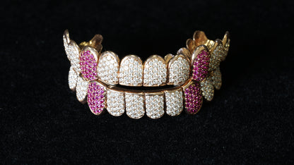 Honeycomb 925 Silver Moissanite Diamond Grillz