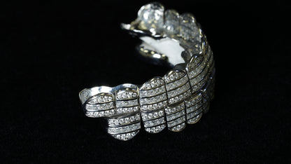 Moissanite Princess Cut 925 Silver Diamond Grillz