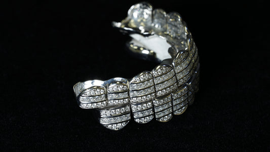 Moissanite Princess Cut 925 Silver Diamond Grillz