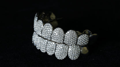 Honeycomb 925 Silver Moissanite Diamond Grillz