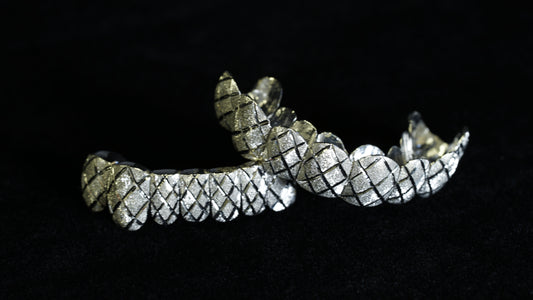Diamond Pineapple Cut Diamond Dust 925 Silver Grillz